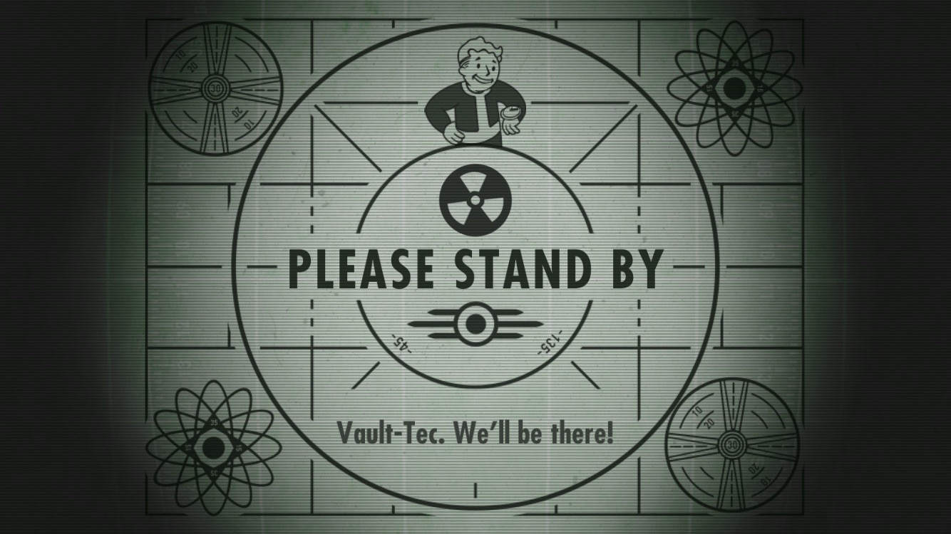 television test pattern reading 'please stand by'